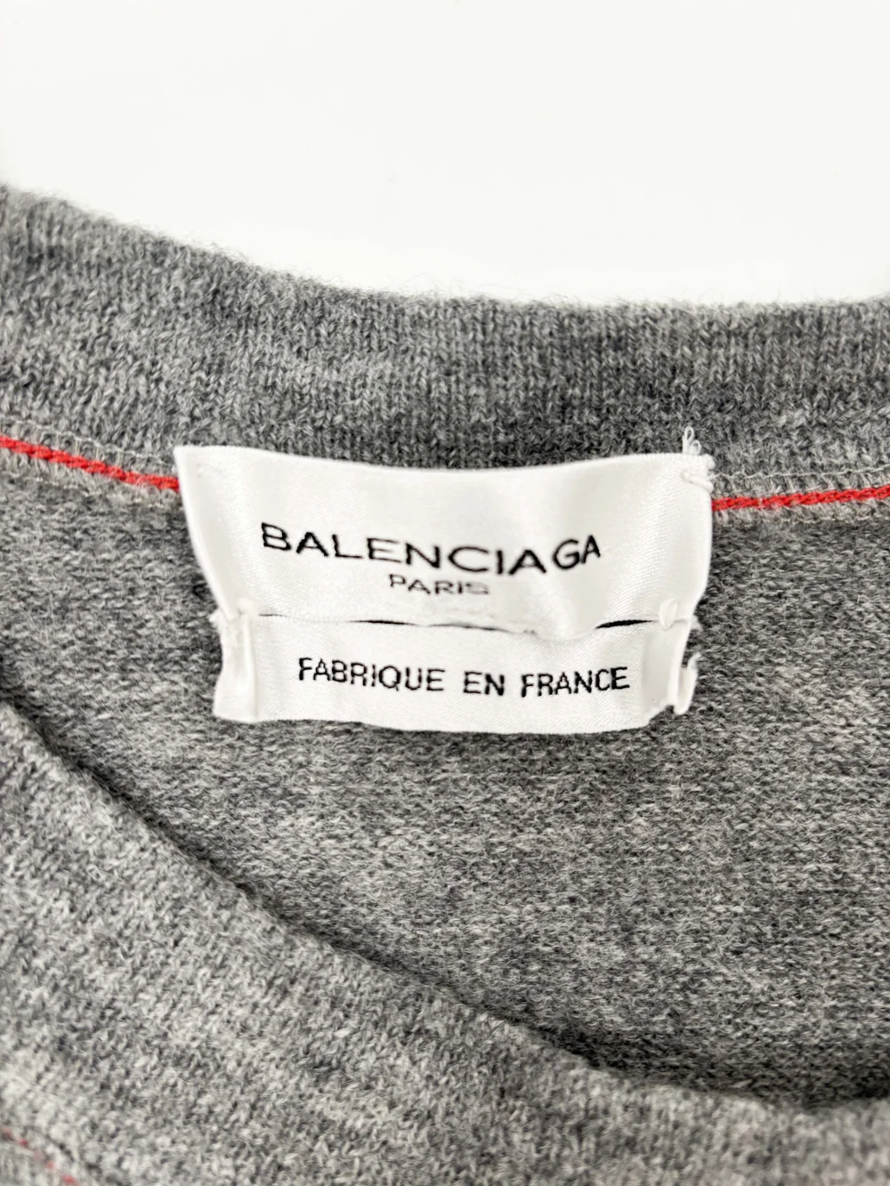Balenciaga F/W 2002 gray asymmetrical sweater — JAMES VELORIA